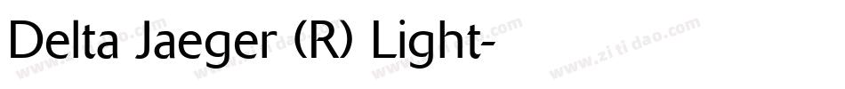 Delta Jaeger (R) Light字体转换
